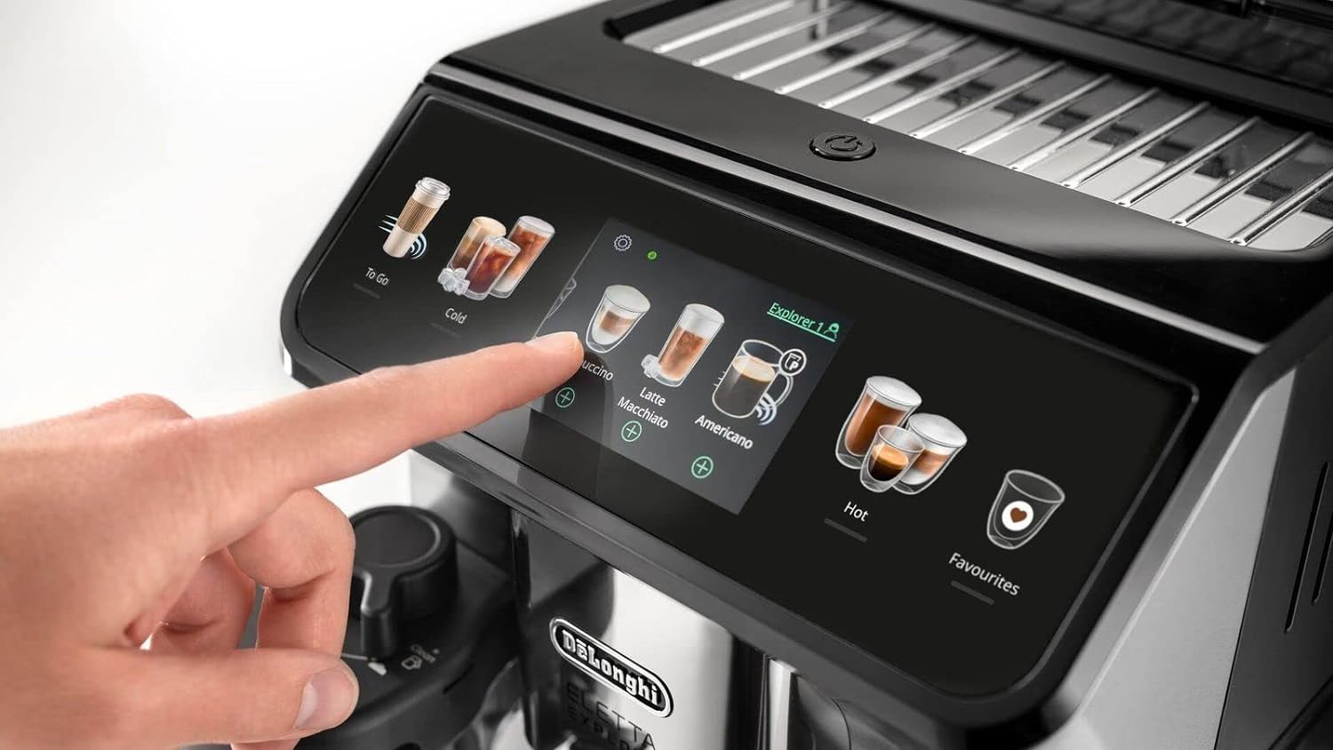 Ecran tactile de la Delonghi Eletta Explore.