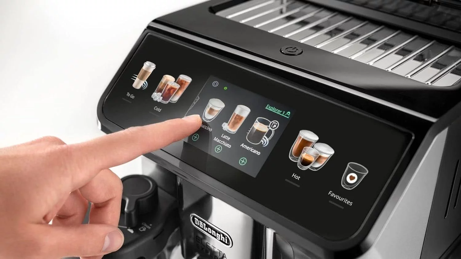 Ecran tactile de la Delonghi Eletta Explore.