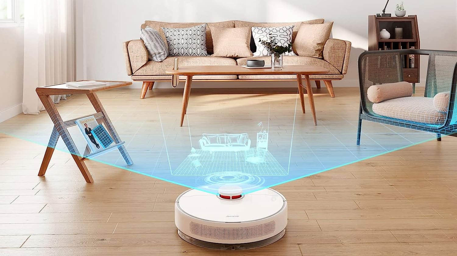Dreame D10 Plus navigation intelligente + détection des obstacles.