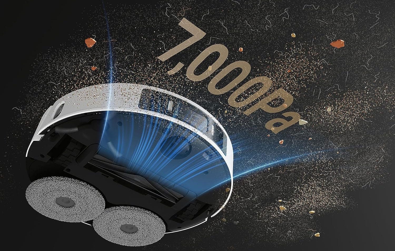 Aspirateur robot Dreame L20 Ultra : puissance d'apiration de 7000 Pa.