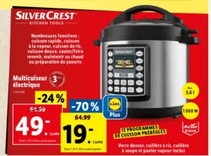 Le multicuiseur Silvercrest de Lidl voit son prix sacrifié.