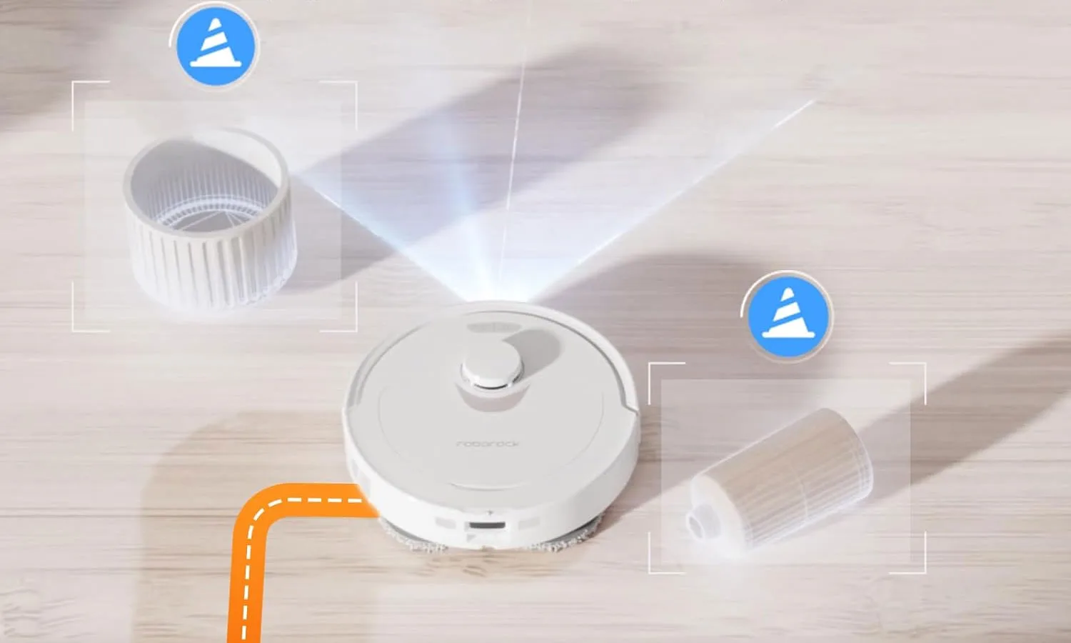 Le Roborock Q Revo est équipé d'une caméra pour détecter les obstacles.