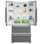 Le Beko GNE6049XPN est un réfrigérateur multi-portes au format XXL proposant une contenance familiale de plus de 500 litres. Il délivre un froid ventilé total avec deux taux d’humidité : Dans le congélateur, l’air est sec et évite la formation de givre. Dans la partie réfrigérateur, l’air est plus humide, ce qui permet aux aliments de se conserver plus longtemps.
