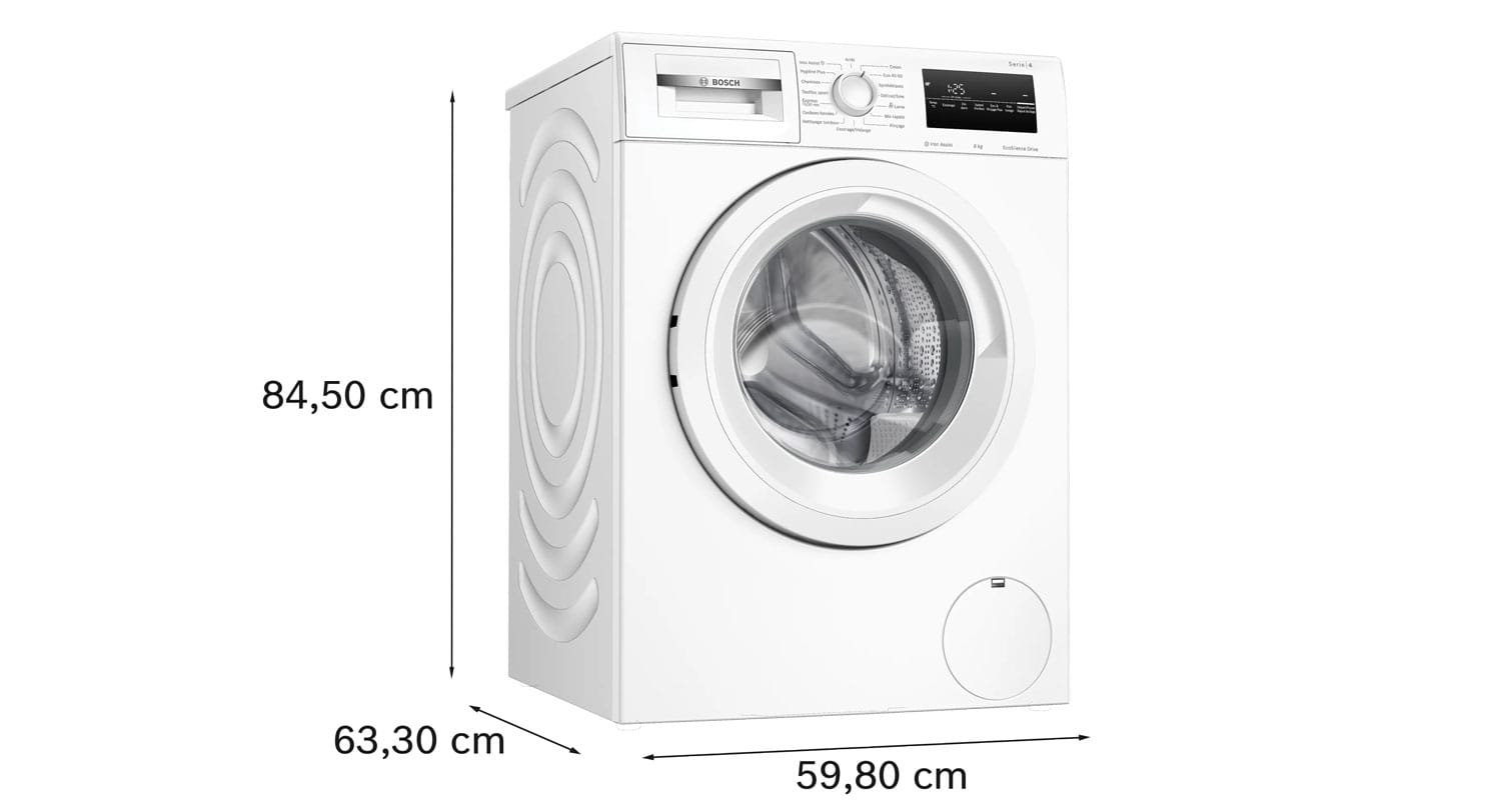 Lave linge Bosch WAN28258FR : dimensions.