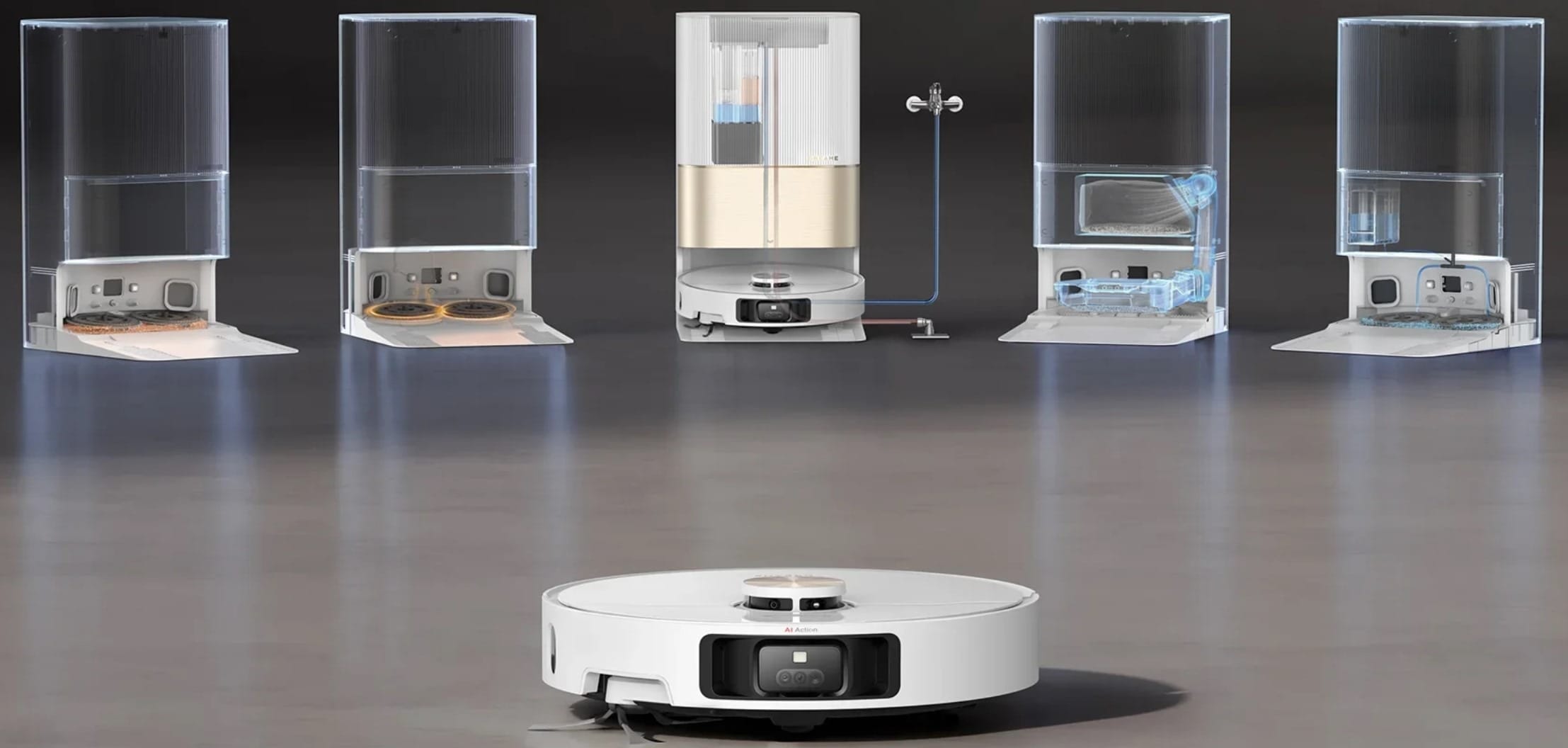 Aspirateur robot laveur Dreame X40 Ultra Complete : station multifonction.