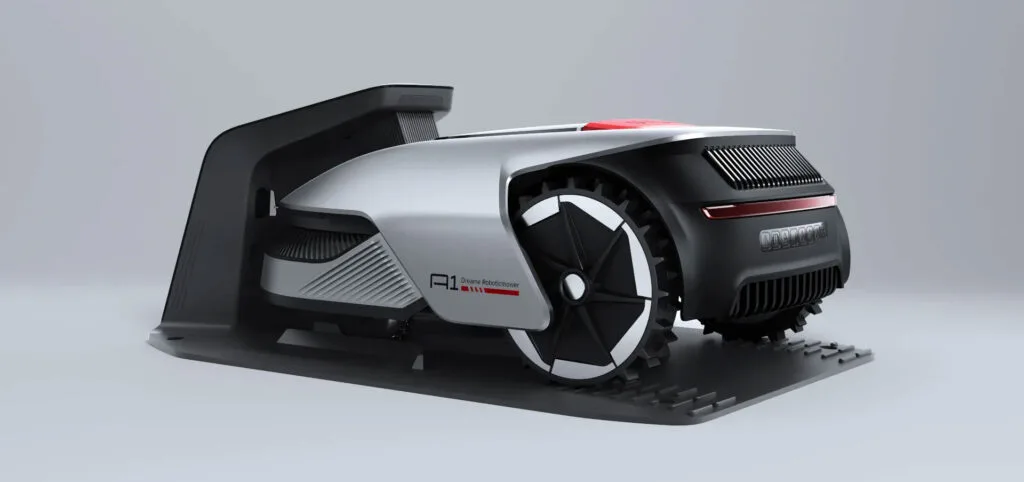 Robot tondeuse Dreame Roboticmower A1 : retourne à sa base automatique pour se charger.