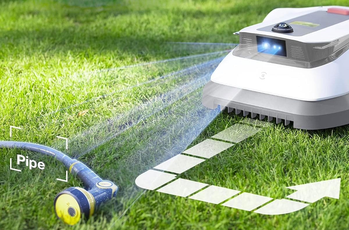 Robot tondeuse Ecovacs Goat G1-800 : caméra pour détecter les obstacles.