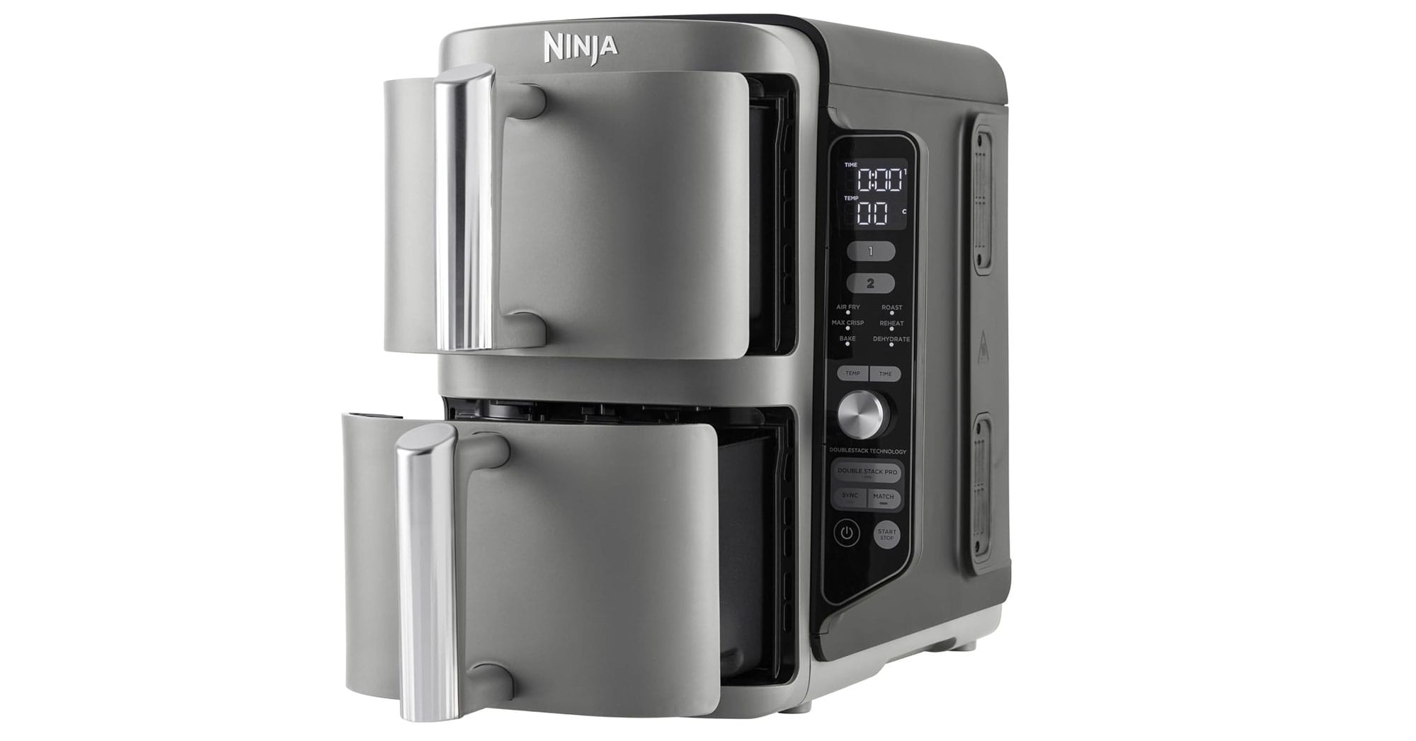 Friteuse sans huile Ninja Double Stack XL 9,5 L SL400EU : deux tiroirs.