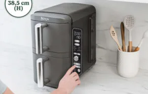 Panneau de commande de la friteuse sans huile Ninja Double Stack XL 9,5 L SL400EU.