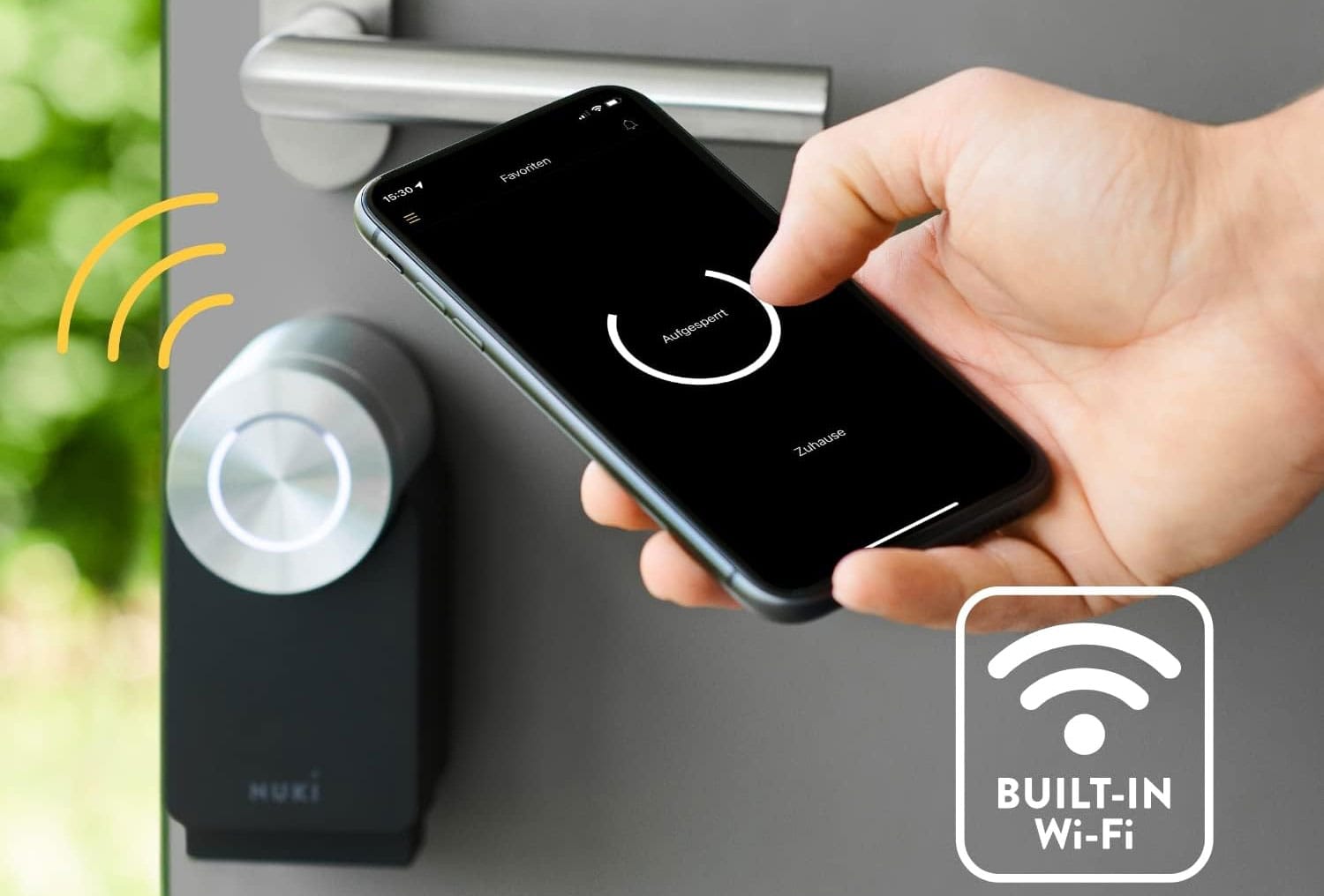 Nuki Smart Lock 3 Pro : Bridge Wi-Fi intégré.