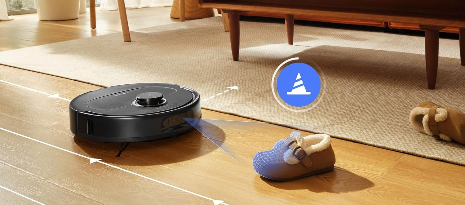 L'aspirateur robot Roborock Qrevo Pro ne dispose pas de caméra RGB, mais peut détecter et éviter les obstacles.