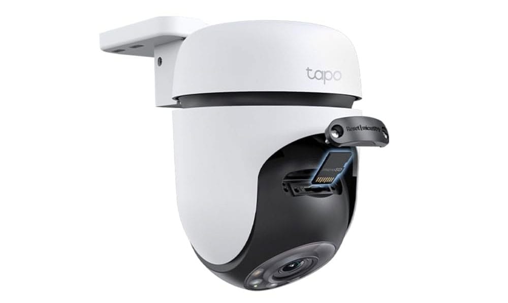 Caméra de surveillance TP-Link Tapo C510W : emplacement MicroSD.
