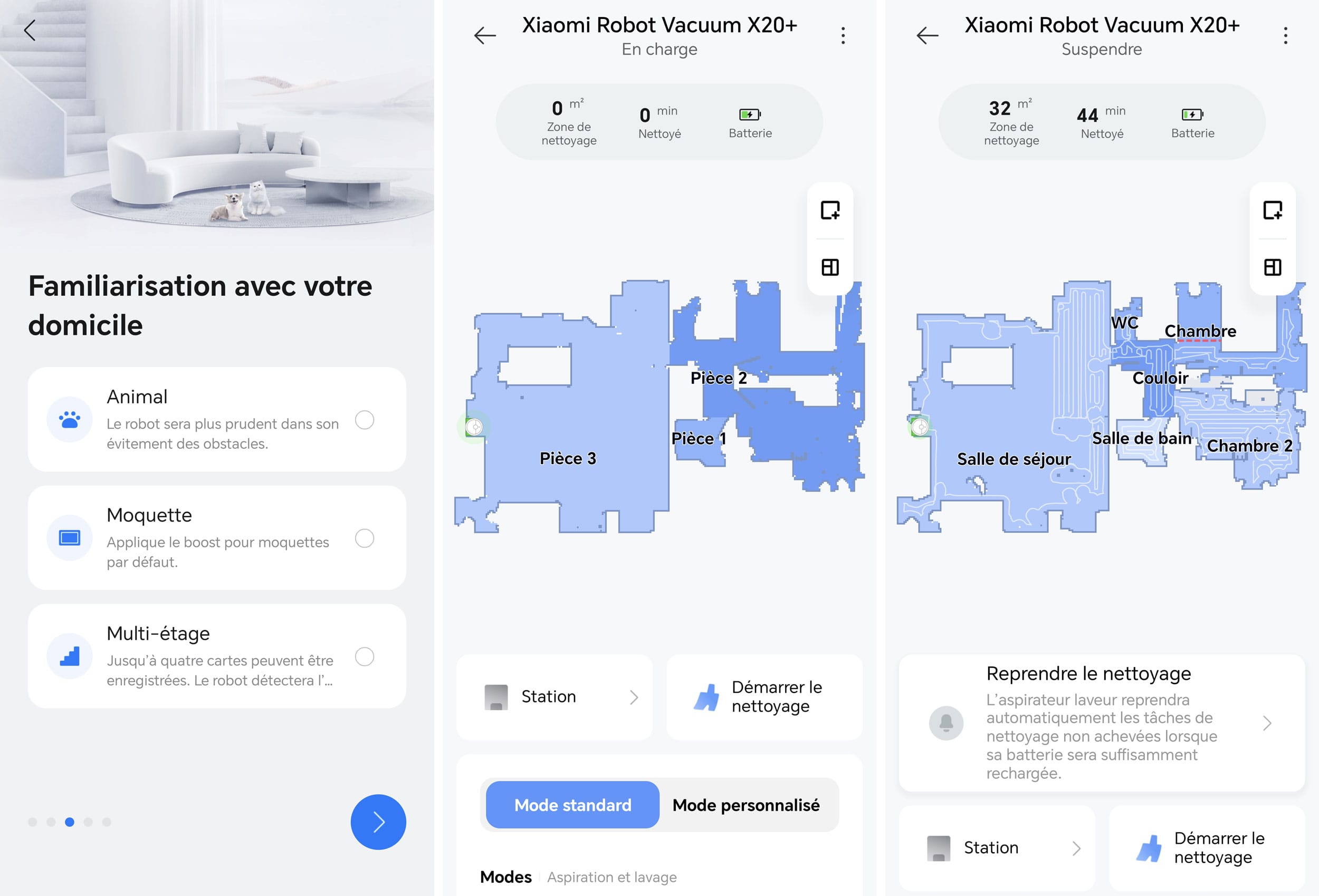 Cartographie du Xiaomi Robot Vacuum X20+