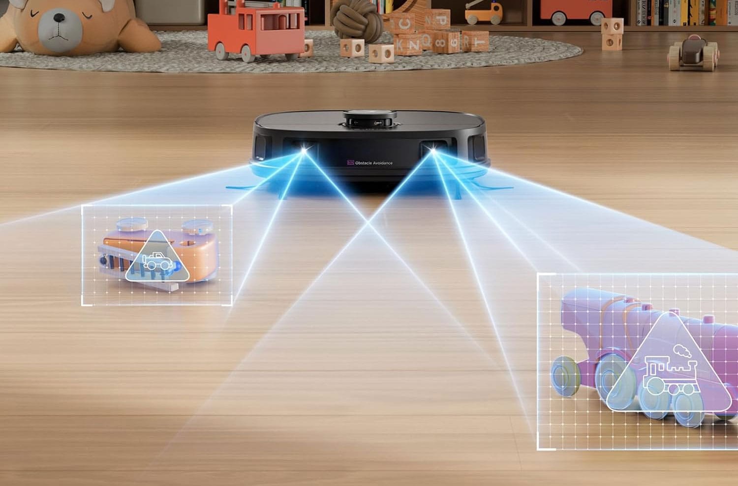 Détection des obstacles à l'aide de lasers et d'IA.