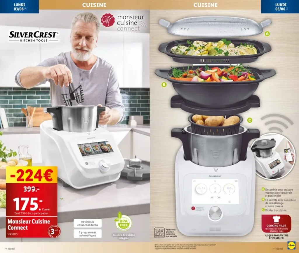 Lidl casse le prix de son robot cuiseur Monsieur Cuisine Connect