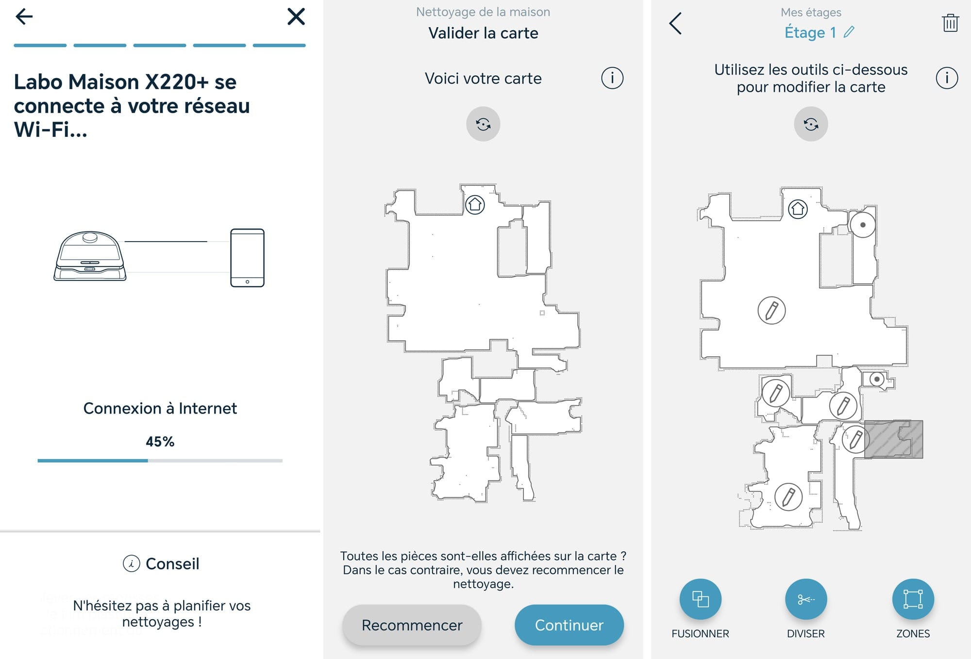 Application du robot Rowenta X-Plorer Série 220+. (c) Labo Maison