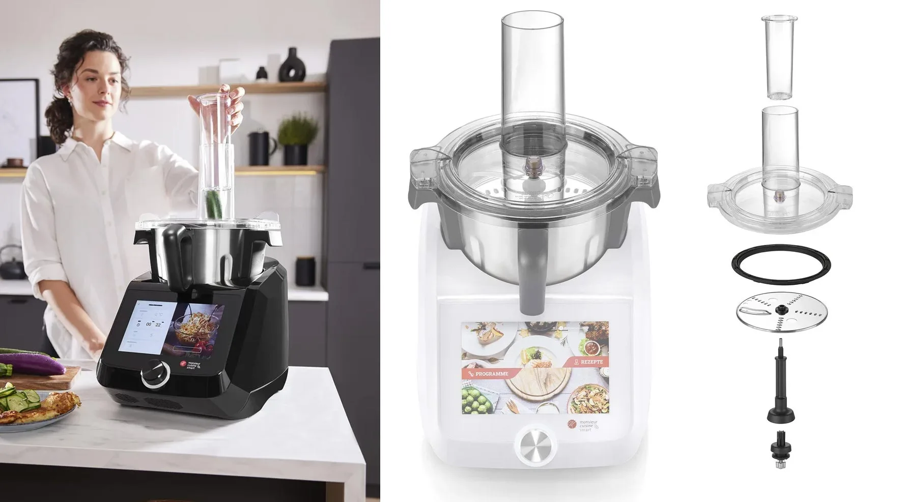 Découpe légumes Lidl Monsieur Cuisine compatible avec la version Connect et la Smart.
