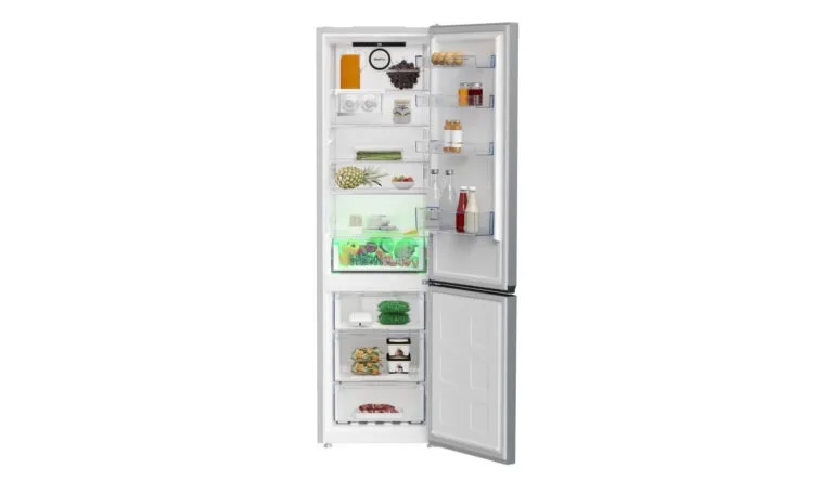 Beko B5RCNE405HXB, un réfrigérateur combiné classe D de 355 litres.