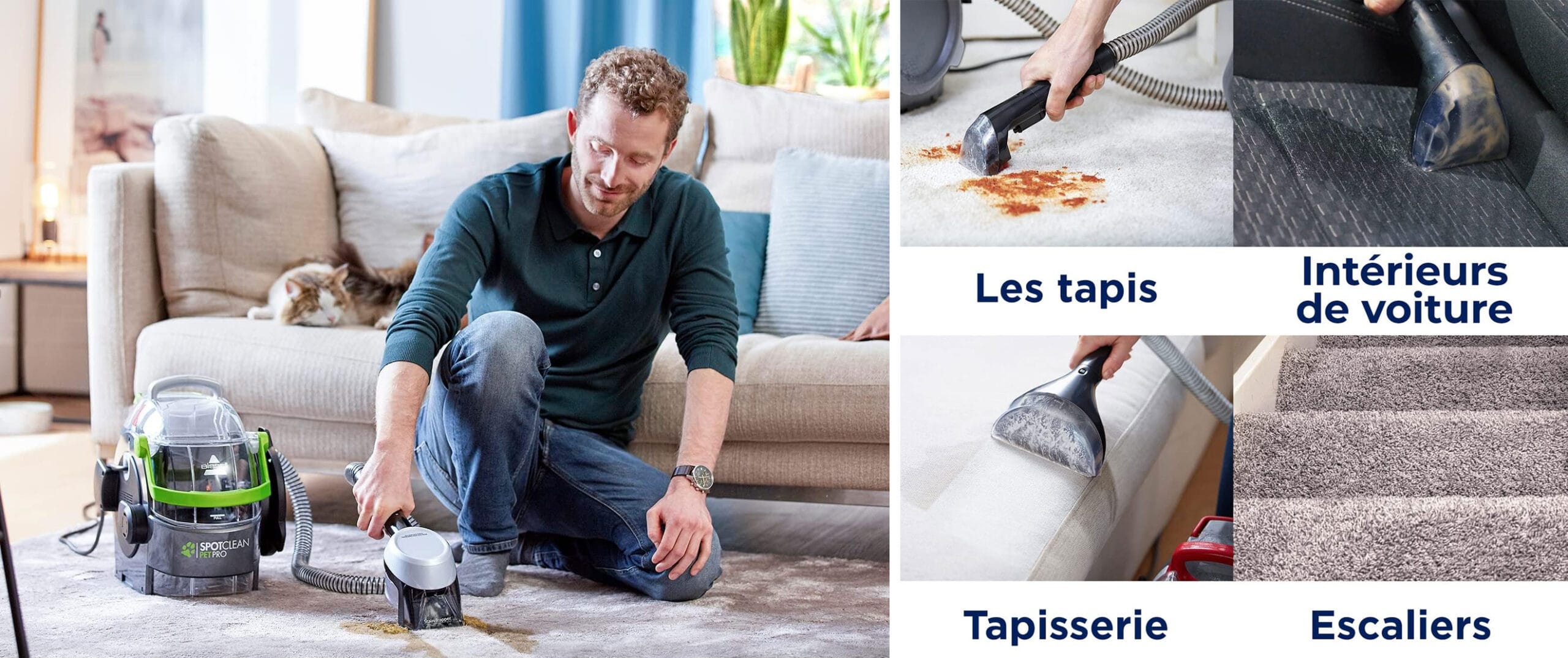 L'aspirateur injecteur extracteur Bissell SpotClean Pet Pro est actuellement en promotion à 179,99 € chez Amazon à l'occasion du Prime Day 2024.
