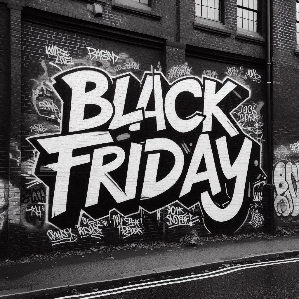 Black Frriday. Image générée par Copilot.
