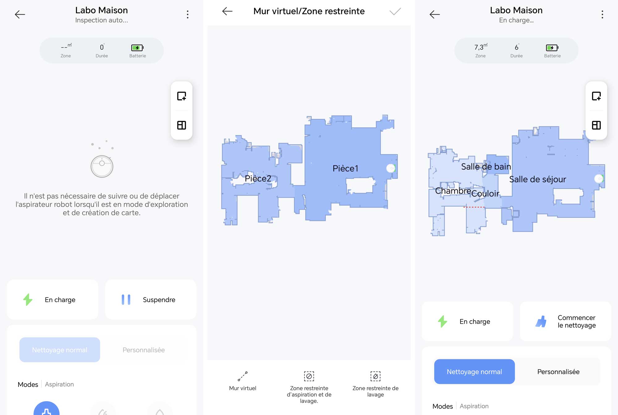 La cartographie du Xiaomi Robot Vacuum S20 manque de précision. Les pièces sont mal détéctées. (c) Labo Maison