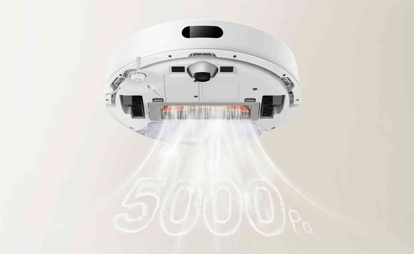 Le Xiaomi Robot Vacuum S20 dispose d'une puissance d'aspiration de 5000 Pa.