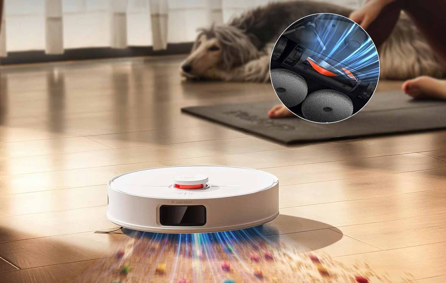 Doté de 8 000 Pa d’aspiration, le Jonr P20 Pro s’adapte à différents types de sols, ajustant sa puissance sur les tapis pour un nettoyage optimal. Sa brosse anti-enchevêtrement empêche les poils et cheveux de s’y accumuler.