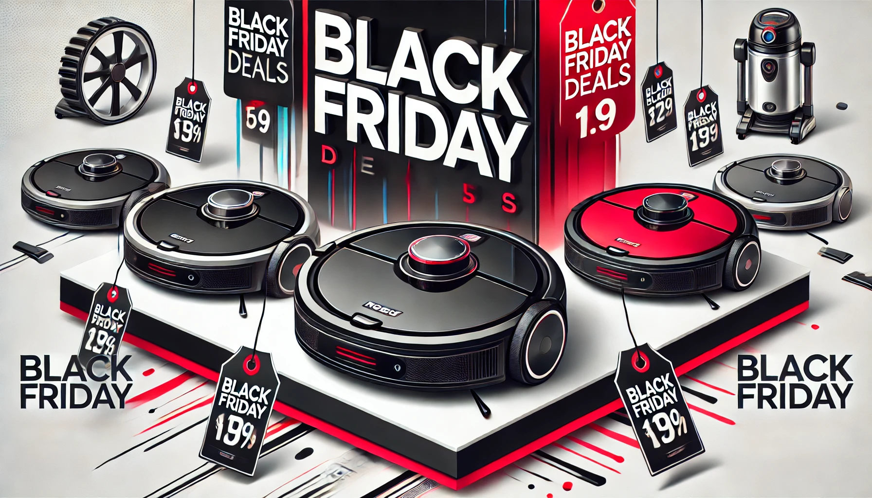 les 5 promotions Amazon du Black Friday à ne pas manquer sur les aspirateurs robots. (c) Dall.E