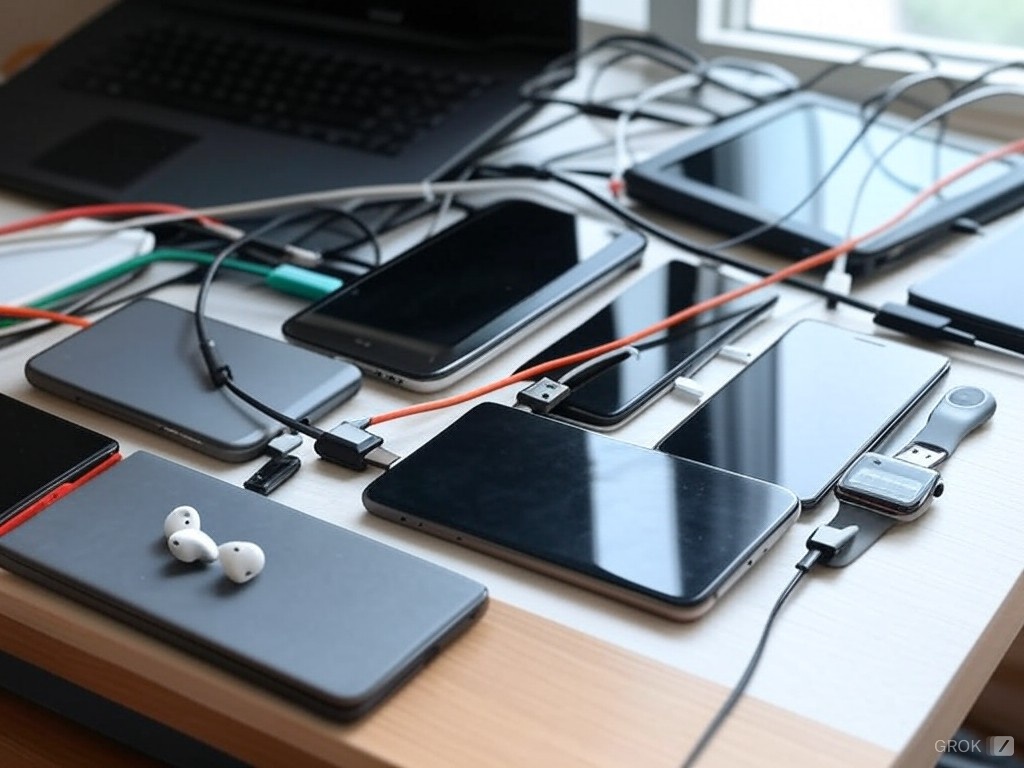 Tous les appareils n'ont pas les mêmes besoins : de quelques watts pour les accessoires à 240 W pour les PC puissants. (c) GROK