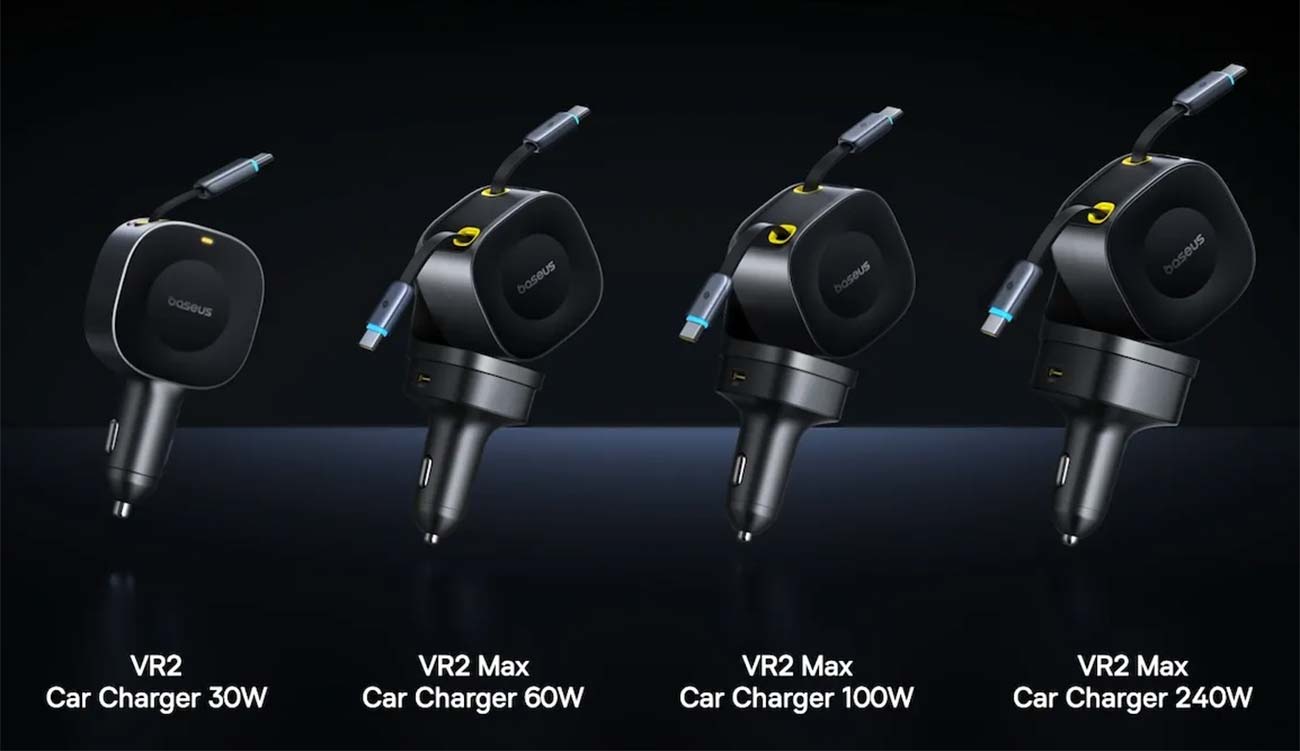 Les Baseus PrimeTrip VR2 et VR2 Max offrent des câbles rétractables et jusqu’à 240W pour se recharger en voiture.
