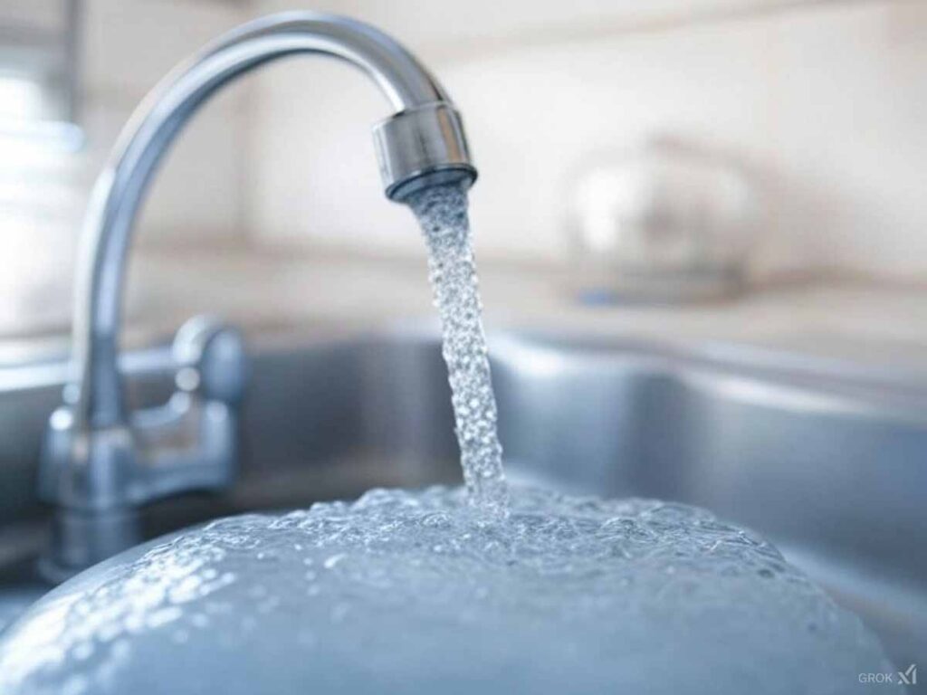 Des PFAS détectés dans l’eau potable de 29 communes : un danger pour la santé, alertent deux associations. (c) Grok
