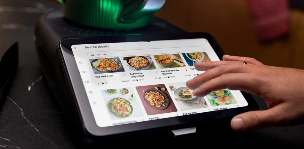 L'écran de 10 pouces du Thermomix TM7