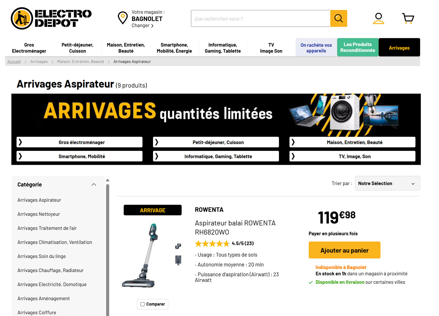 Amazon et Electrodepot se livrent une guerre des prix féroce sur l’électroménager pendant les Ventes Flash du printemps.