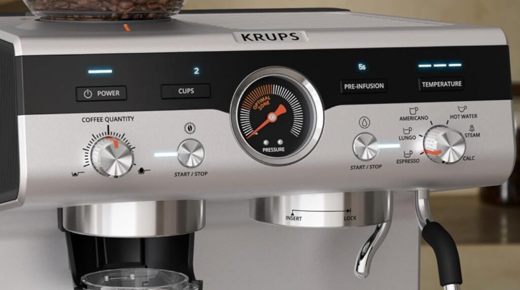 Le tableau de commande de la Krups Precision