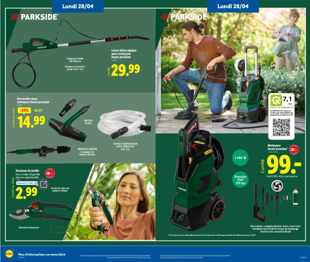 Lidl brade son nettoyeur pression Parkside PHD 170 D2 2400 W.