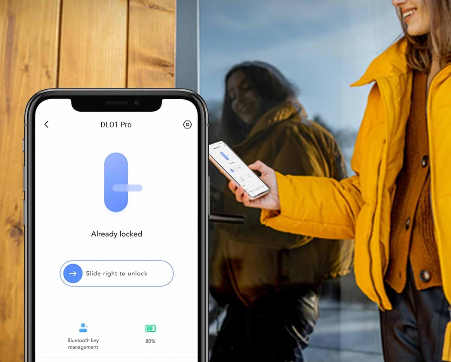 L’application EZVIZ permet d’ouvrir, verrouiller, créer des accès temporaires et recevoir des alertes.