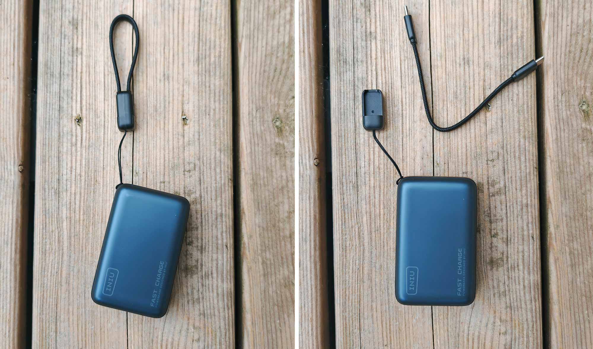 La dragonne intégrée sert aussi de câble USB-C : un vrai plus au quotidien. © Labo Maison