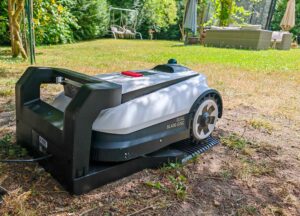 Capture du journal de tonte et de la carte de navigation du robot Ecovacs Goat A3000 LiDAR dans l’application mobile Ecovacs
